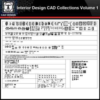 ★【Interior Design Autocad Blocks Collections V.1】All kinds of CAD Blocks Bundle