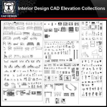 ★【Interior Design Autocad Elevation Collections V.1】All kinds of CAD Elevation Bundle