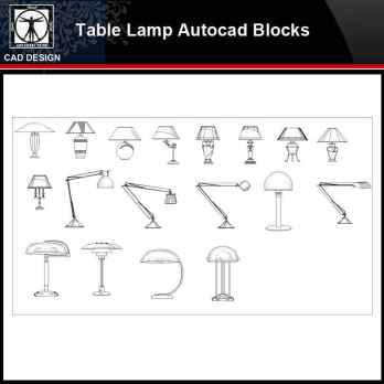 ★【 Modern Table Lamp Autocad Blocks】-All kinds of Autocad Blocks Collection