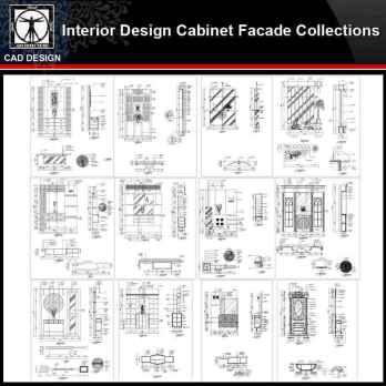 ★【Interior Design Cabinet Facade Autocad Drawings】Cabinet CAD Elevation Bundle