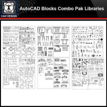★【Autocad Blocks Combo Pak Libraries V.2】All kinds of CAD blocks Bundle