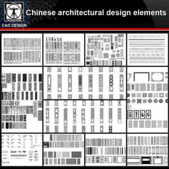 ★【Chinese Architecture Design CAD elements V3】All kinds of Chinese Architectural CAD Drawings Bundle