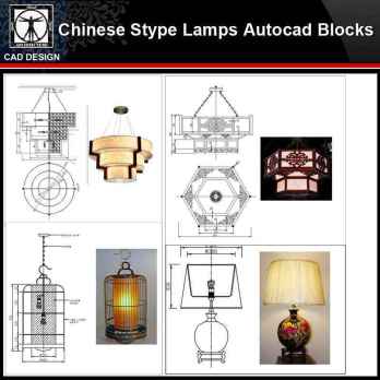 ★【Chinese Style Lamps Autocad Blocks】-All kinds of Chinese Style Lamps Autocad Blocks Collection