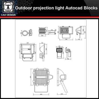 ★【Outdoor projection light Autocad Blocks】-All kinds of Autocad Blocks Collection