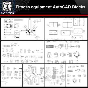 ★【Fitness equipment Autocad Blocks Collections】All kinds of Fitness equipment CAD Blocks