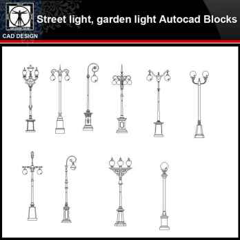 ★【Street light,Garden light Autocad Blocks】-All kinds of Autocad Blocks Collection