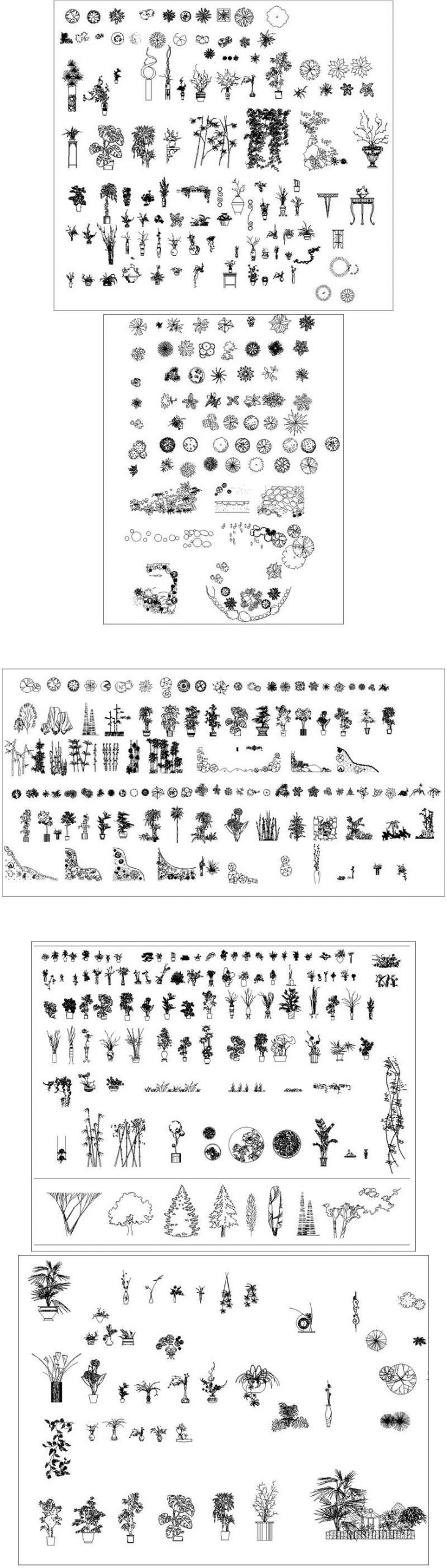 ★【Plants,flowers,tree Autocad Blocks Collections】All kinds of Plants CAD Blocks - Image 3