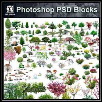 ★【 PSD Landscape Blocks-All Tree,Plants PSD Blocks Download V2】