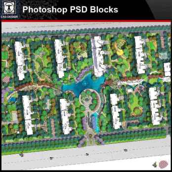 ★【PSD Landscape design concept layout 】PSD Landscape Blocks V3
