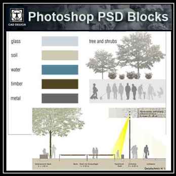 ★【 PSD Landscape Elevation Design Elements -All Landscape Design Elements Download V2】