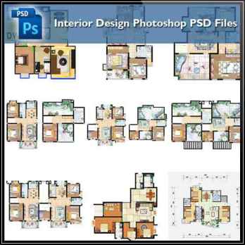 ★【 PSD Interior Design Layout Plan Blocks-All Interior Design PSD Blocks Download V2】