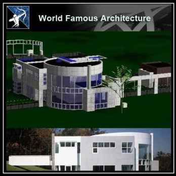 💎【Famous Architecture Projects】3D Grottahouse - Richard Meier CAD 3D Model