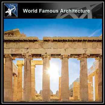 💎【Famous Architecture Projects】Greek temple CAD Drawing