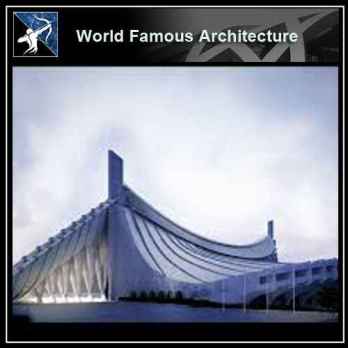 💎【Famous Architecture Projects】Kenzo tange national - gymnasium CAD Drawing
