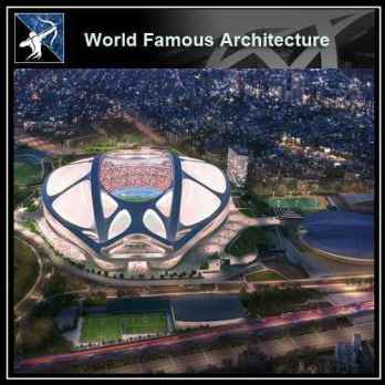 💎【Famous Architecture Projects】Tokyo Olympic Stadium - Zaha Hadid 3d CAD Drawing