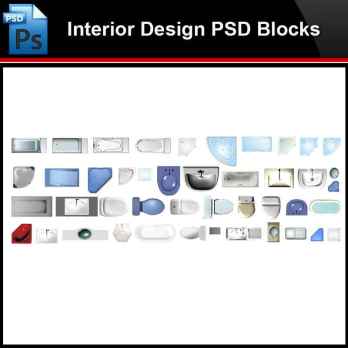 ★Photoshop PSD Blocks-Interior Design -Bathroom facilities PSD Blocks V1