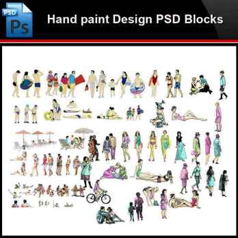 ★Photoshop PSD Blocks-Landscape Hand painted PSD Blocks V5