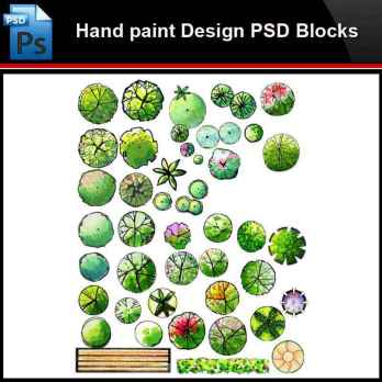 ★Photoshop PSD Blocks-Landscape Hand painted PSD Blocks V9