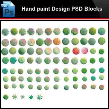 ★Photoshop PSD Blocks-Landscape Hand painted PSD Blocks V38