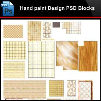 ★Photoshop PSD Blocks-Landscape Hand painted PSD Blocks V39