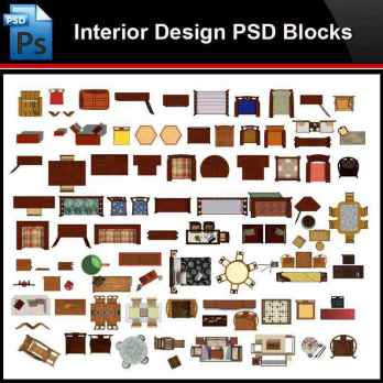 ★Photoshop PSD Blocks-Interior Design -Chinese furniture PSD Blocks