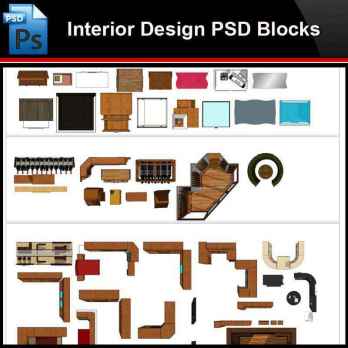 ★Photoshop PSD Blocks-Interior Design -Cabinet PSD Blocks