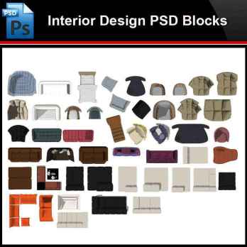 ★Photoshop PSD Blocks-Interior Design -Sofa PSD Blocks V3