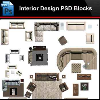 ★Photoshop PSD Blocks-Interior Design Sofa PSD Blocks