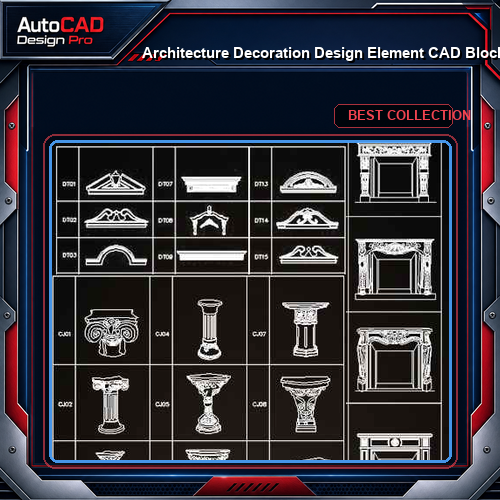 ★【Architecture Decoration Design Element CAD Blocks V.6】@Autocad Decoration Blocks,Drawings,CAD Details,Elevation