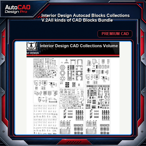 ★【Interior Design Autocad Blocks Collections V.2】All kinds of CAD Blocks Bundle