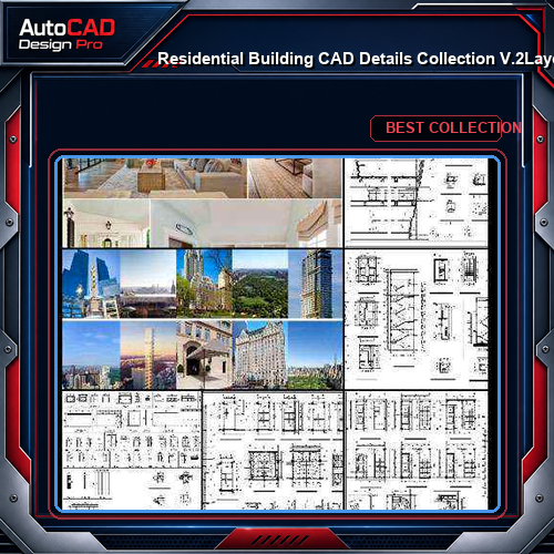 ★【Residential Building CAD Details Collection V.2】Layout,Lobby,Room design,Public facilities,Counter@Autocad Blocks,Drawings,CAD Details,Elevation