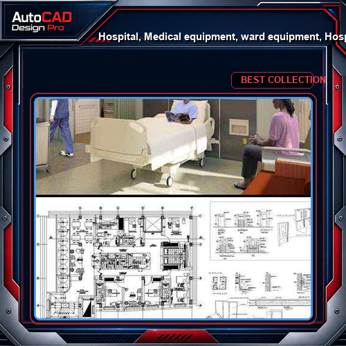 ★【Hospital, Medical equipment, ward equipment, Hospital beds,Hospital design,Treatment room CAD Design Drawings V.2】@Autocad Blocks,Drawings,CAD Details,Elevation
