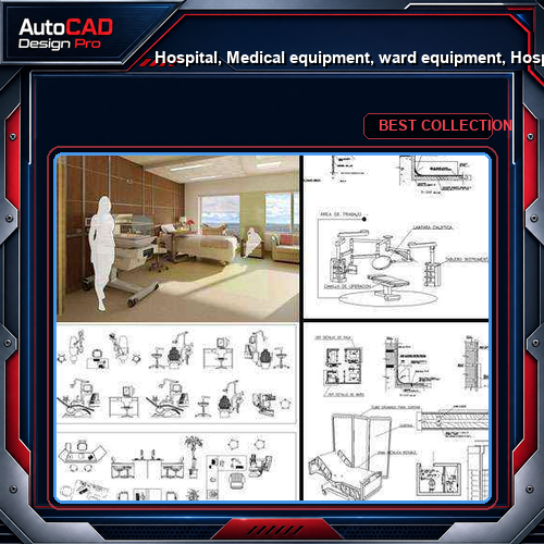 ★【Hospital, Medical equipment, ward equipment, Hospital beds,Hospital design,Treatment room CAD Design Drawings V.1】@Autocad Blocks,Drawings,CAD Details,Elevation