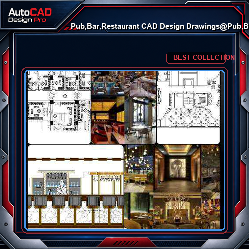★【Pub,Bar,Restaurant CAD Design Drawings】@Pub,Bar,Restaurant,Store design-Autocad Blocks,Drawings,CAD Details,Elevation