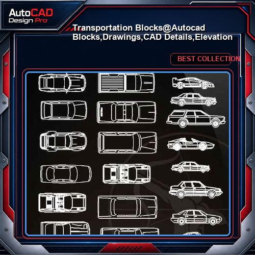★【Transportation Blocks】@Autocad Blocks,Drawings,CAD Details,Elevation
