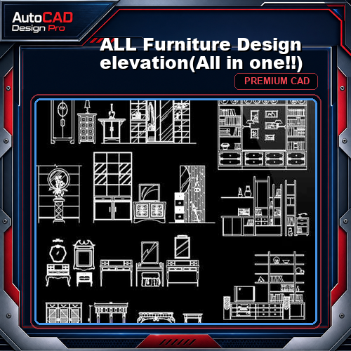 ALL Furniture Design elevation(All in one!!)
