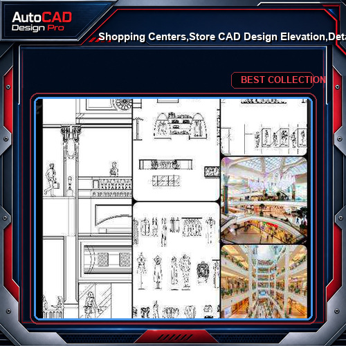 ★【Shopping Centers,Store CAD Design Elevation,Details Elevation Bundle】V.4@Shopping centers, department stores, boutiques, clothing stores, women's wear, men's wear, store design-Autocad Blocks,Drawings,CAD Details,Elevation