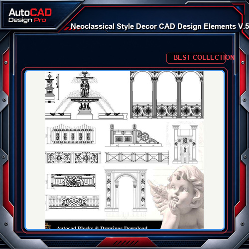 ★【Neoclassical Style Decor CAD Design Elements V.5】Neoclassical interior, Home decor,Traditional home decorating,Decoration