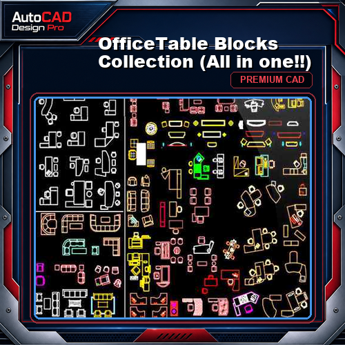 OfficeTable Blocks Collection (All in one!!)