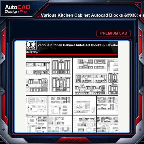 ★【Various Kitchen Cabinet Autocad Blocks & elevation V.2】All kinds of Kitchen Cabinet CAD drawings Bundle