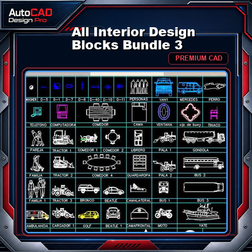 All Interior Design Blocks Bundle 3