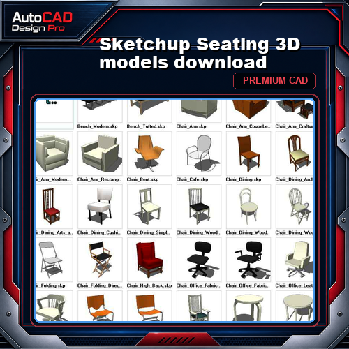 Sketchup Seating 3D models download
