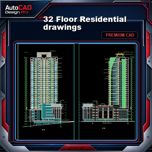 32 Floor Residential drawings