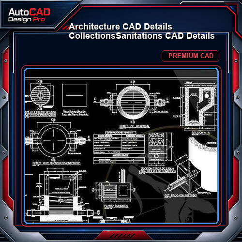 【Architecture CAD Details Collections】Sanitations CAD Details