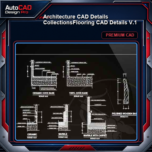 【Architecture CAD Details Collections】Flooring CAD Details V.1