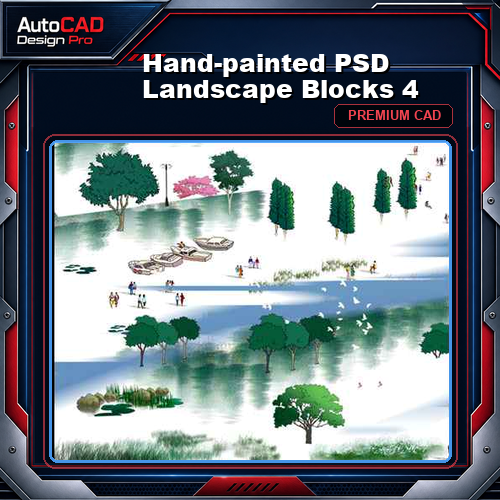 Hand-painted PSD Landscape Blocks 4