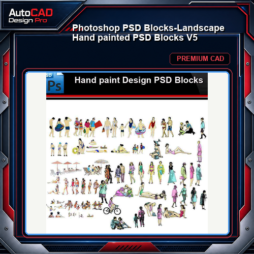 ★Photoshop PSD Blocks-Landscape Hand painted PSD Blocks V5