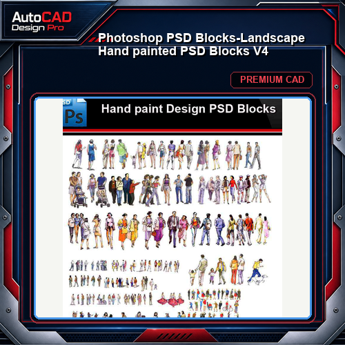 ★Photoshop PSD Blocks-Landscape Hand painted PSD Blocks V4