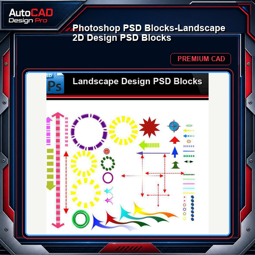 ★Photoshop PSD Blocks-Landscape 2D Design PSD Blocks