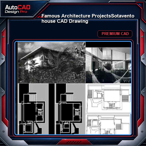 💎【Famous Architecture Projects】Sotavento house CAD Drawing